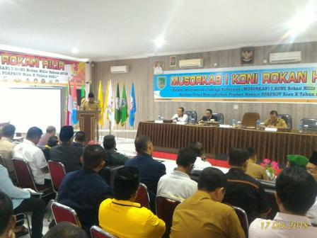 Muscab I, Asrul M Noor Kembali Dipercaya Pimpin KOni Rohil